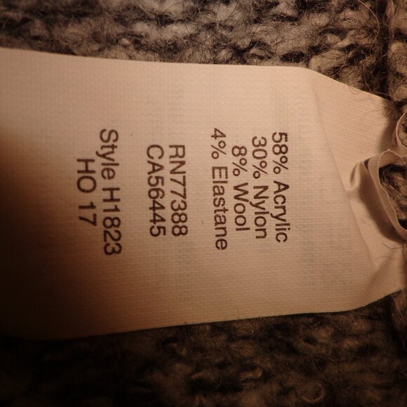 J. Crew Open Knit Cardigan M Tight Knit Black/Grey Long Sleeves - Picture 10 of 11